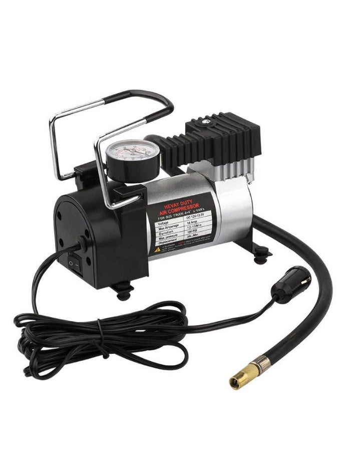 OSALIA Heavy Duty Air Compressor 12V DC Portable Air Inflator Pump, 10A High Power, 965KPA / 140 PSI, Car Tyre Inflator for SUV, Sedan, Motorcycle & Bicycle with Fast Inflation - Image 1